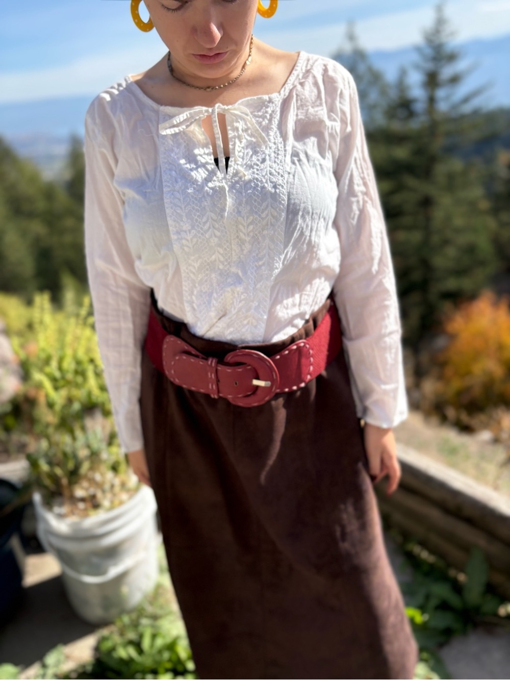 Faux Suede New Ladies Chocolate Brown Skirt